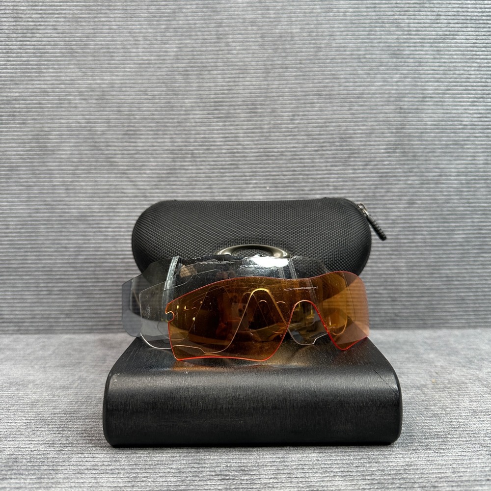 Oakley Radar Replacement Lenses Set 3 Pack Clear Grey Persimmon Orange with Case